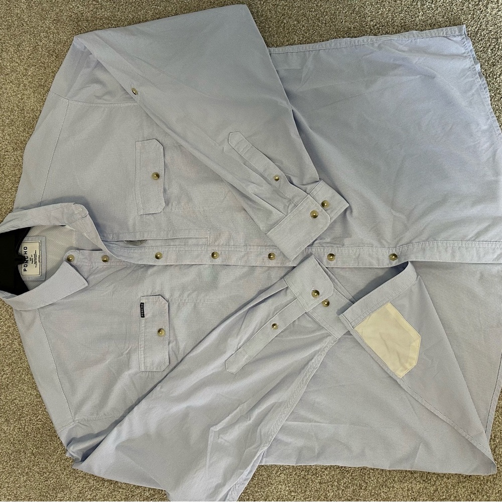 Men's Sky Blue Casual Shirt Jacket